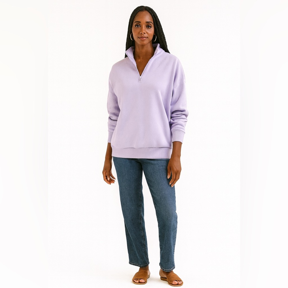 Lavender Quarter-Zip Pull Over NWT